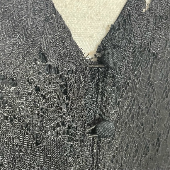 Free People Black Lace Sweetheart Witchy Dress L - Picture 6 of 11